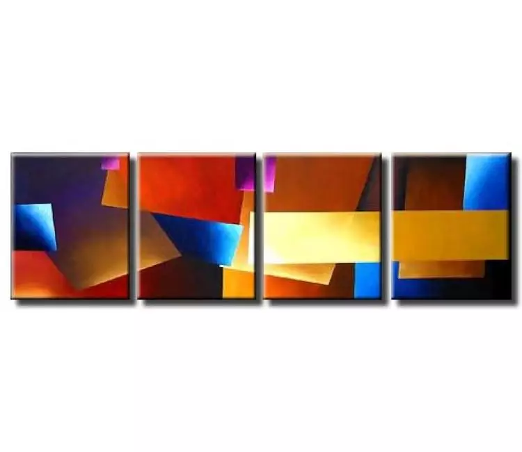 geometric painting - geometric art multi panel