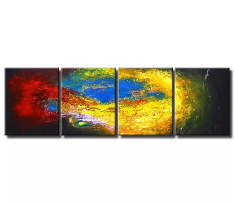 abstract painting - large planet abstract painting