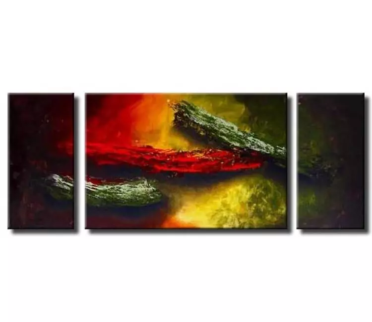 abstract painting - triptych canvas abstract
