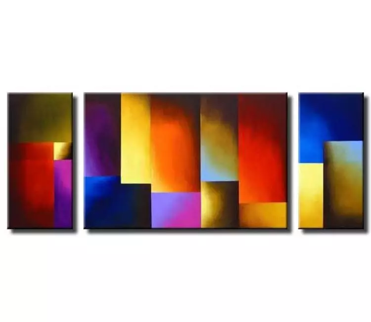geometric painting - colorful geometric abstract painting
