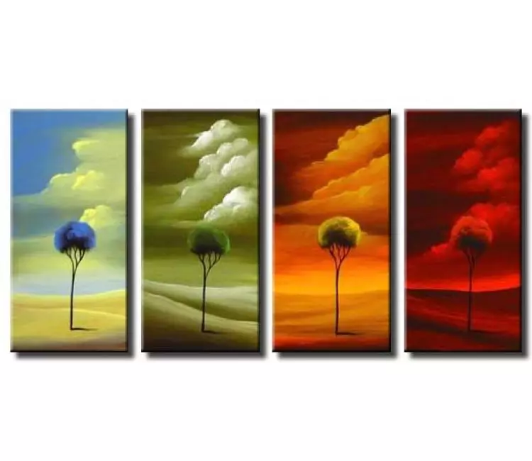 forest painting - four seasons
