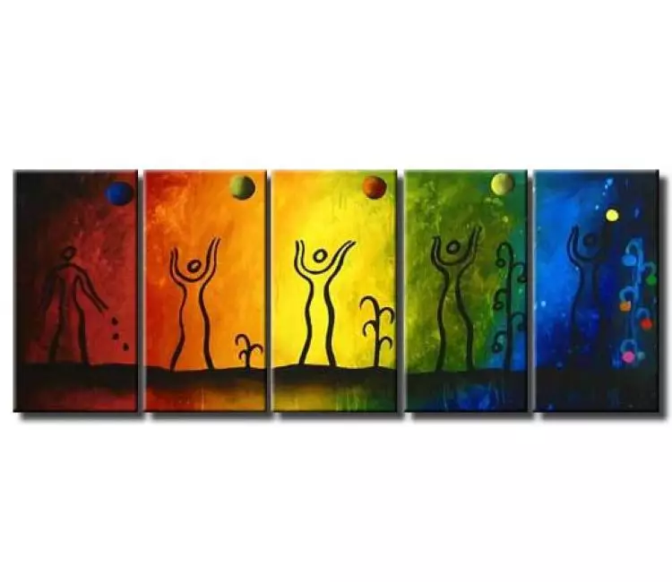 abstract painting - modern wall painting follow your dreams