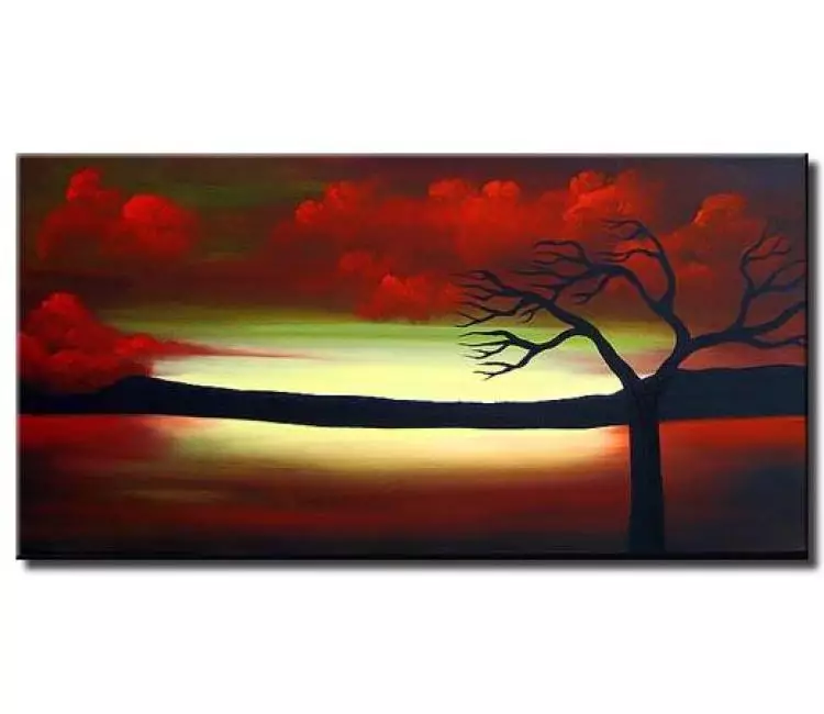 landscape paintings - abstract tree painting
