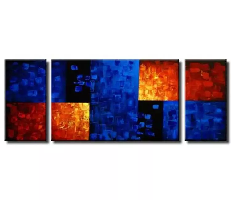 abstract painting - blue and red art