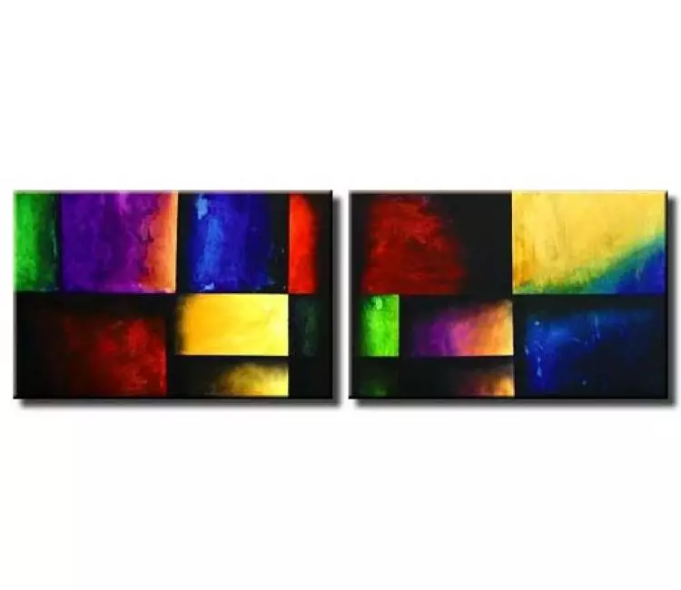 geometric painting - geometrical abstract art on canvas