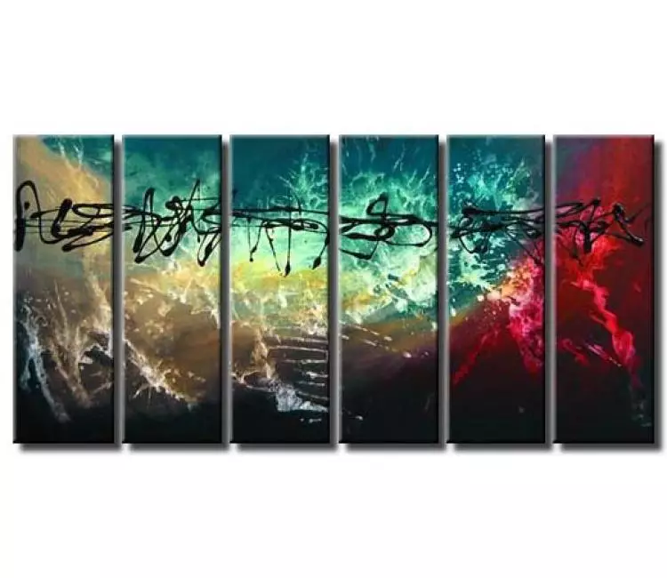 abstract painting - multi panel home decor