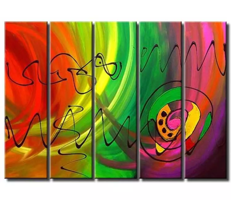 arcs painting - colorful painting