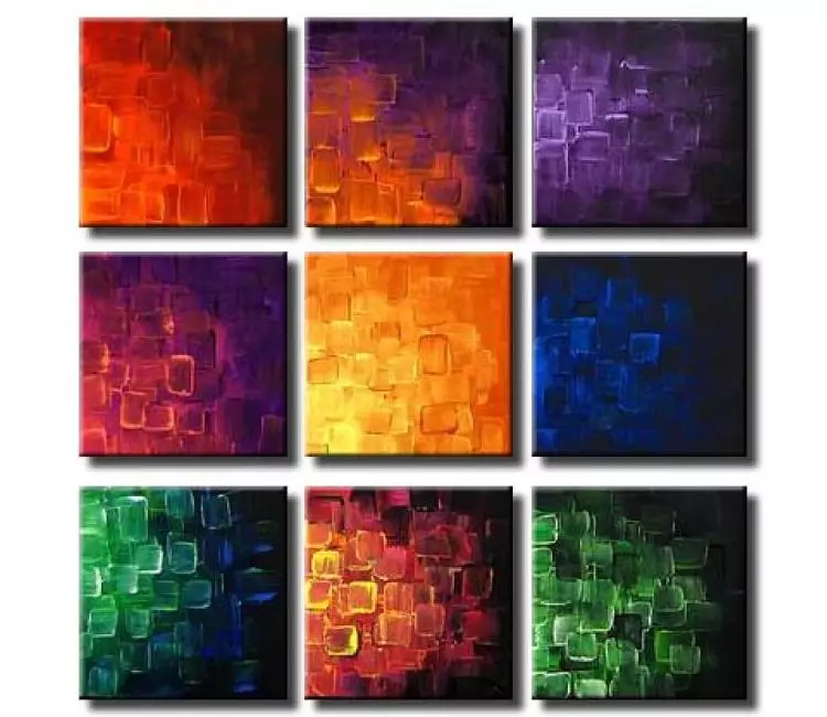 abstract painting - multi panel wall decor