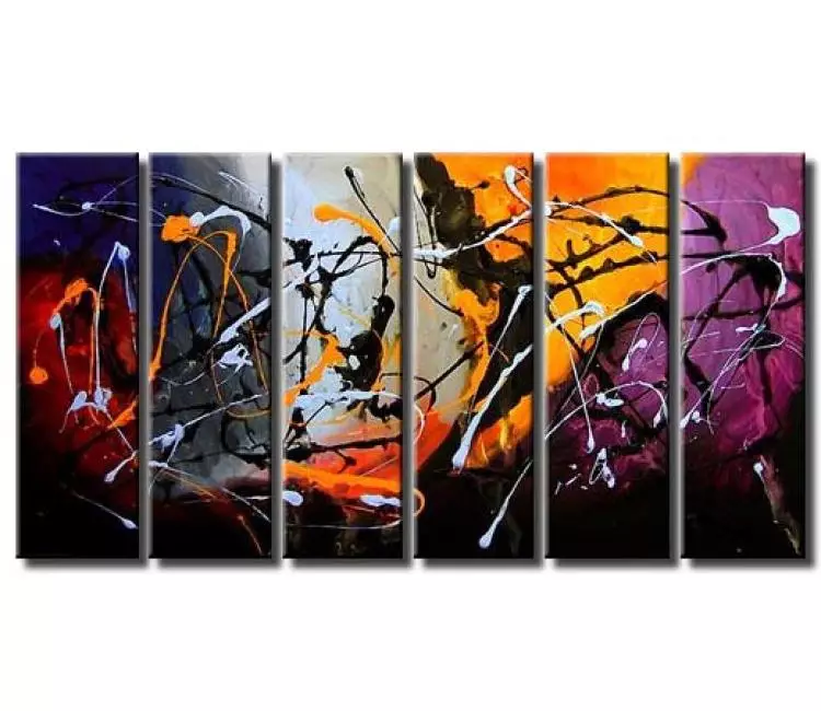 abstract painting - big modern purple  abstract painting on canvas original extra large contemporary colorful art decor