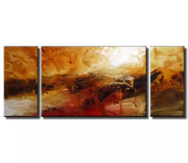 fluid painting - big modern neutral abstract painting on canvas original large wall art for living room