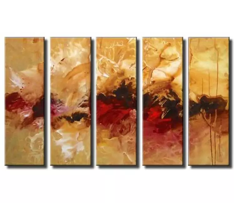 fluid painting - big modern neutral abstract painting on canvas original large contemporary art decor