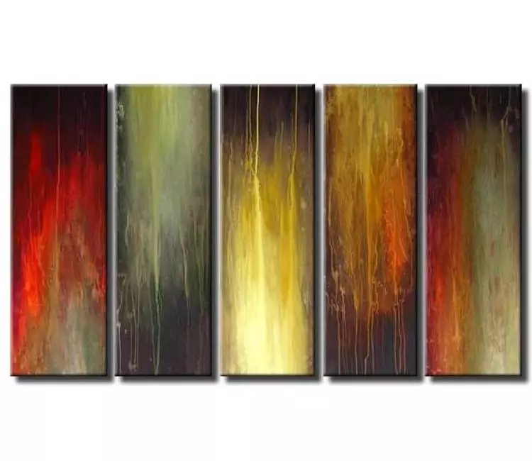 abstract painting - modern original earth tone colors abstract art on canvas big art decor for big spaces