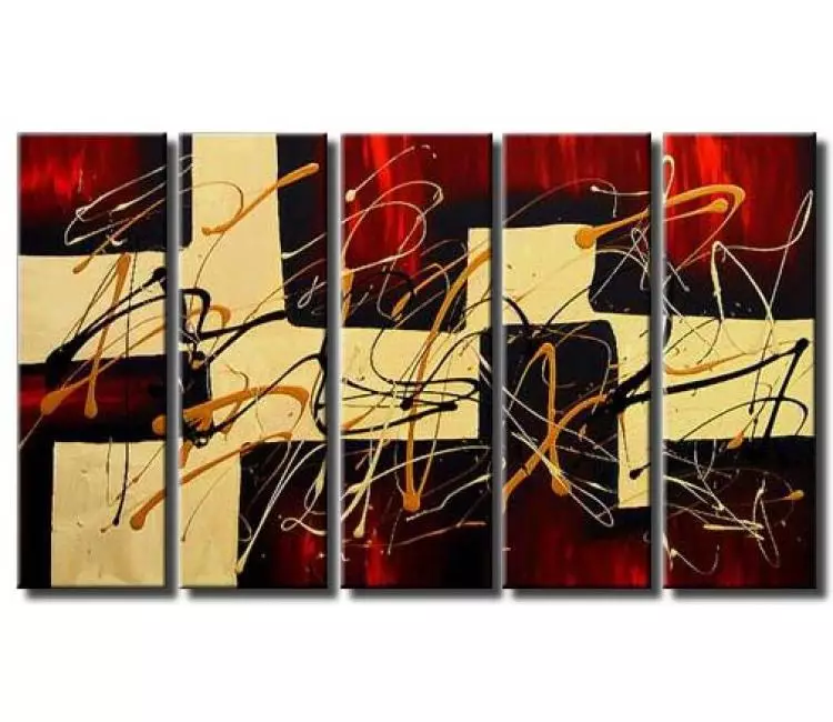 abstract painting - big modern geometric art on canvas original decorative abstract painting for large walls