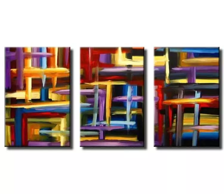 abstract painting - big modern colorful abstract painting on canvas original decorative painting for large walls