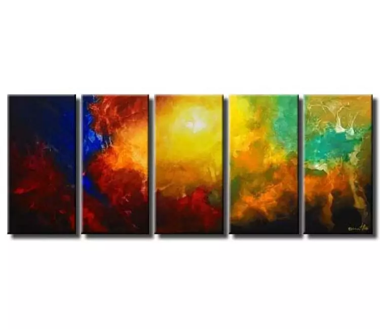 abstract painting - big modern colorful abstract art on canvas original decorative painting for living room