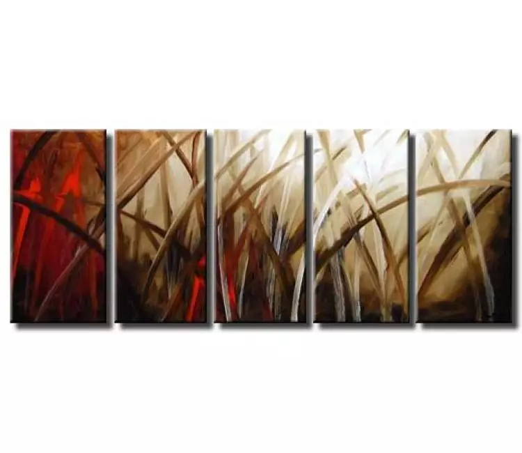 arcs painting - big modern neutral abstract painting on canvas original decorative art decor for living room