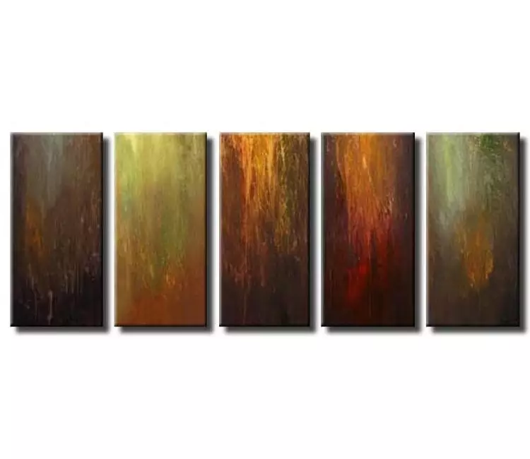 abstract painting - big modern earth tone colors abstract painting on canvas original decorative simple art decor for living room