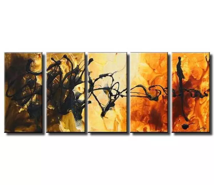 abstract painting - big modern abstract painting on canvas original neutral decorative painting