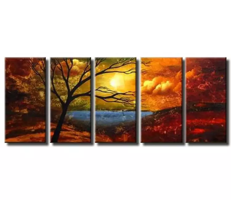 landscape paintings - big colorful abstract landscape art on canvas modern original colorful large wall art decor