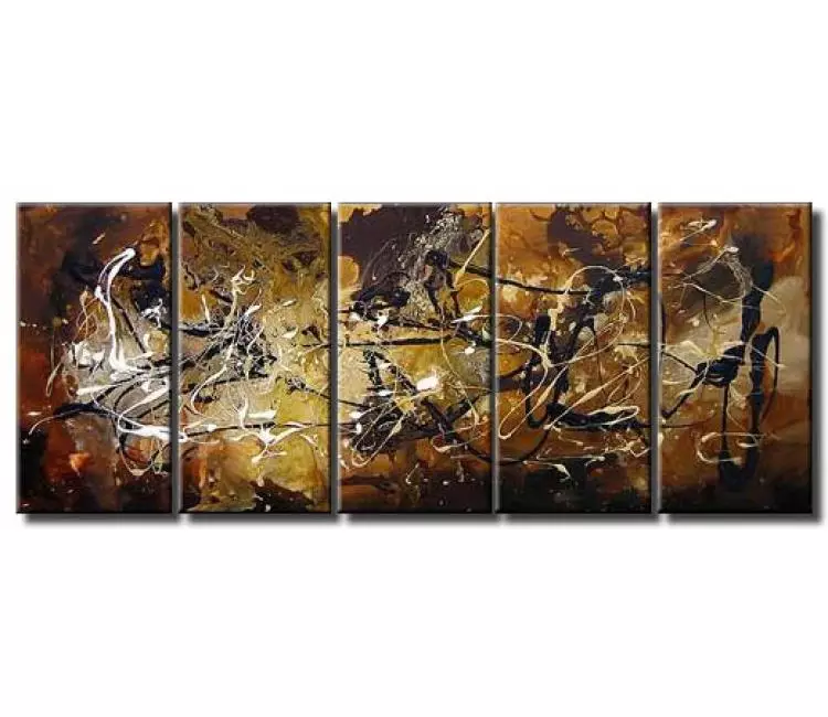 abstract painting - big modern abstract painting in earth tone colors on canvas original large wall art decor