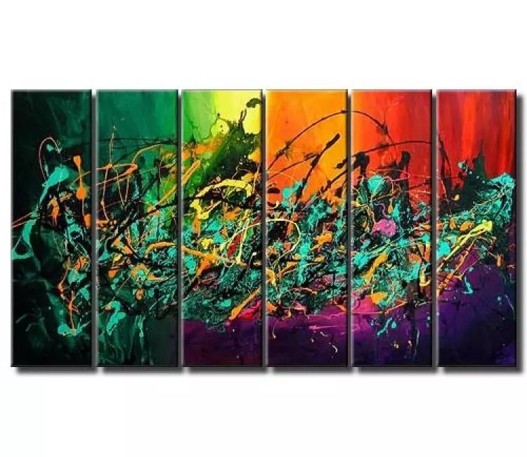 abstract painting - big original modern abstract painting on large canvas colorful textured contemporary wall art decor