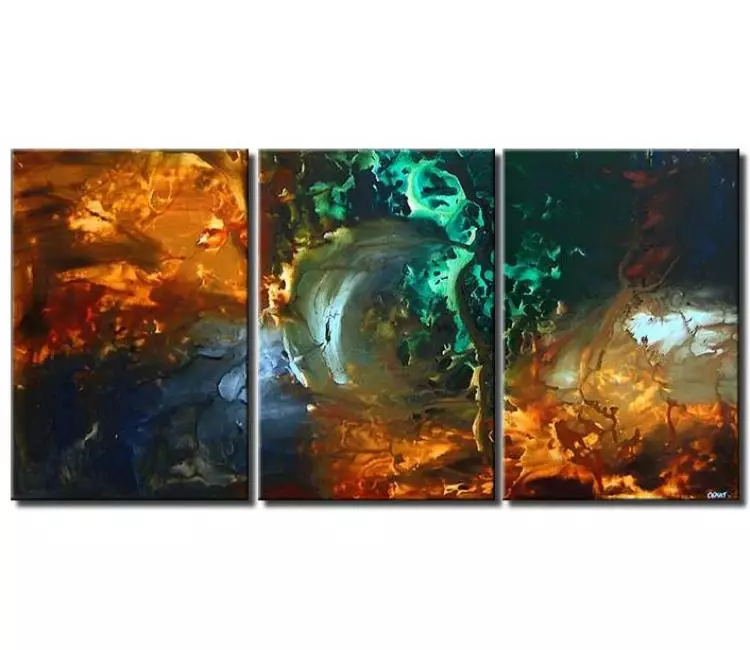 cosmos painting - original contemporary art on canvas big earth tone colors abstract painting modern wall art for living room