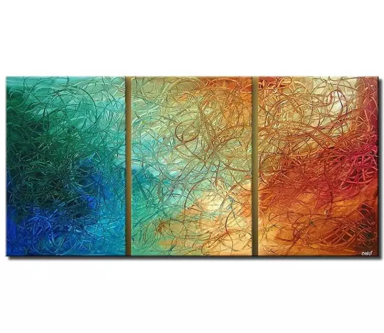 abstract painting - original modern colorful abstract painting on canvas big wall art for living room
