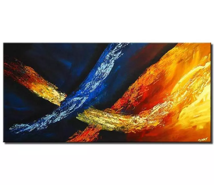 abstract painting - modern colorful abstract painting on canvas original textured art for living room and office