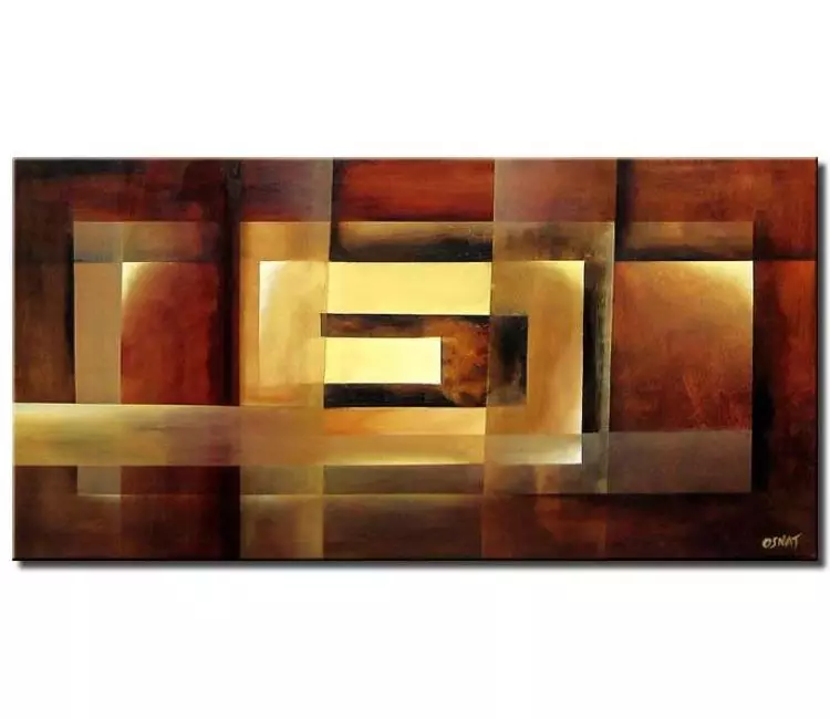 geometric painting - geometric art on canvas modern abstract painting in earth tone colors