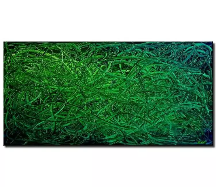 abstract painting - modern abstract green painting on canvas original contemporary green wall art