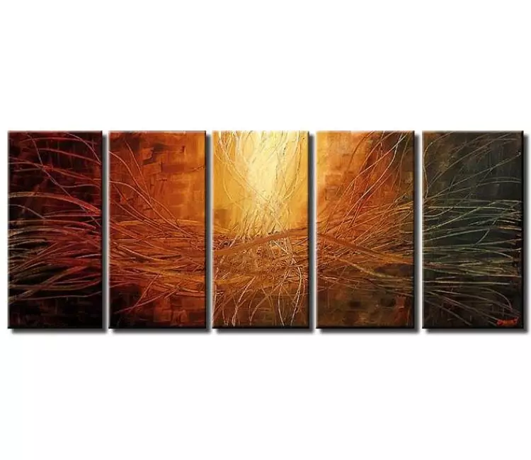 cosmos painting - beautiful big abstract art on canvas modern textured multi panel earth tone wall art