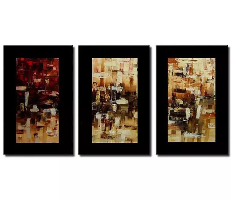 abstract painting - beautiful big abstract art on canvas modern textured multi panel original neutral wall art