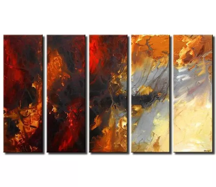 fluid painting - big modern abstract painting on canvas beautiful living room contemporary art