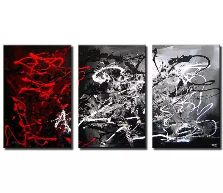 minimalist painting - big modern minimalist abstract art on canvas original textured large grey red black wall art
