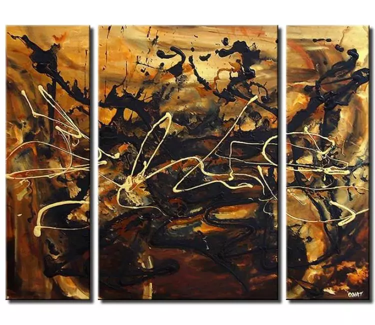 abstract painting - large modern abstract painting on canvas earth tone living room wall art