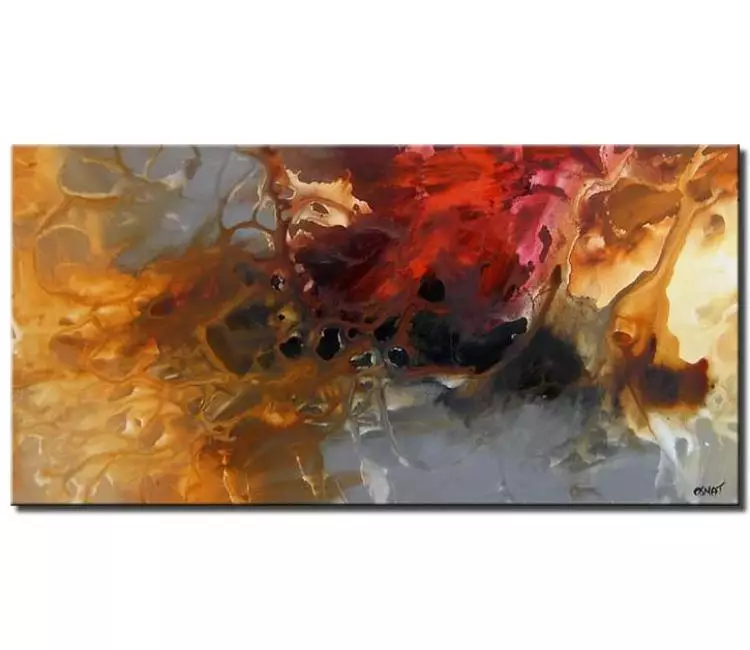 fluid painting - best beautiful abstract painting on canvas modern original acrylic wall art for living room office art
