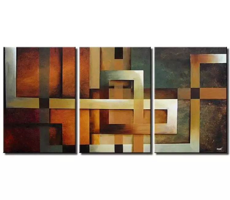 geometric painting - modern geometric abstract art on canvas big beautiful wall painting for living room office art