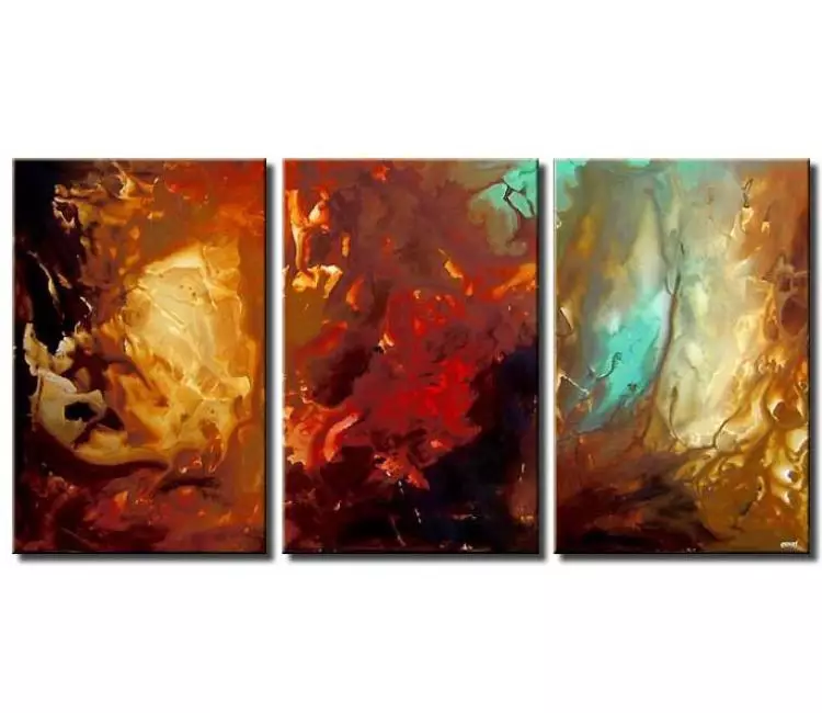 fluid painting - big modern abstract painting on canvas for living room original large earth tone colors painting