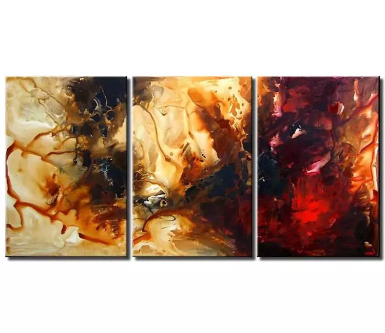 fluid painting - big modern neutral wall art on canvas original large contemporary art for living room