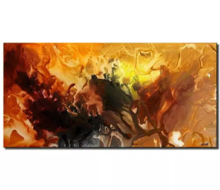 fluid painting - earth tone colors modern abstract painting on canvas contemporary wall art for living room best beautiful art