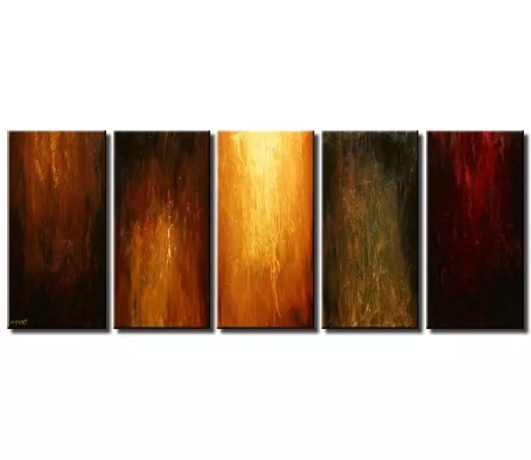 abstract painting - big earth tone colors modern abstract painting for living room original large canvas wall art