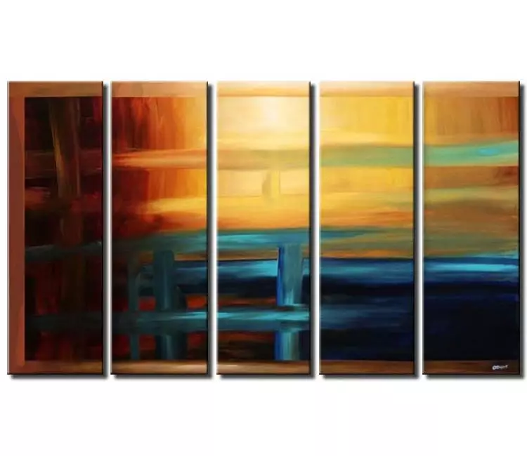 abstract painting - big colorful modern abstract painting on canvas contemporary living room wall art painting