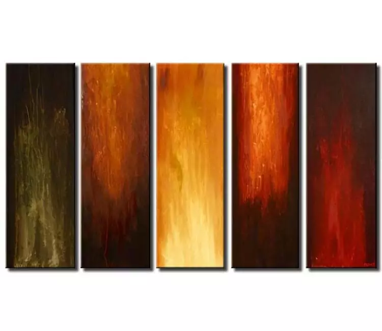abstract painting - big earth tone colors modern abstract painting on canvas for Livingroom original large wall art