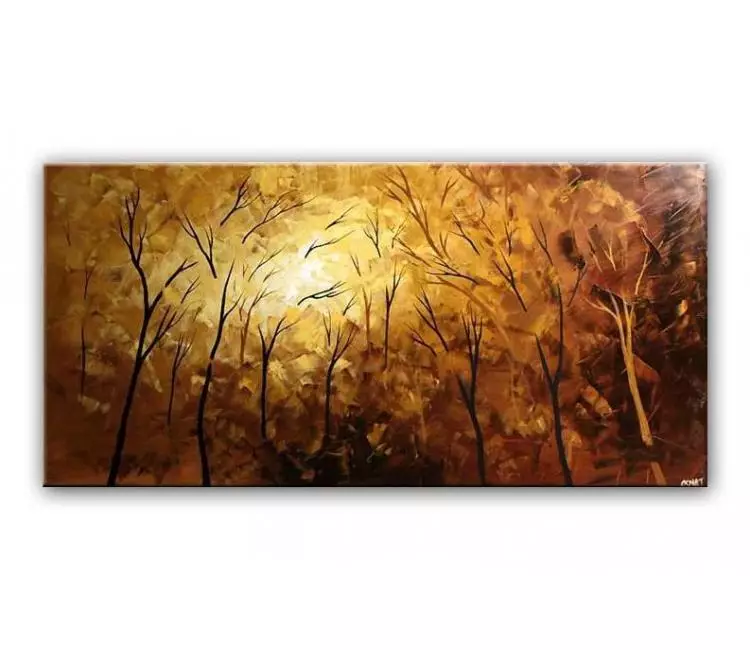 forest painting - beautiful forest painting on canvas modern trees painting original landscape art for living room
