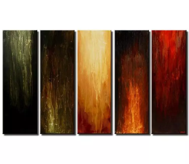 abstract painting - big earth tone colors abstract painting on canvas modern large wall art for living room and office art