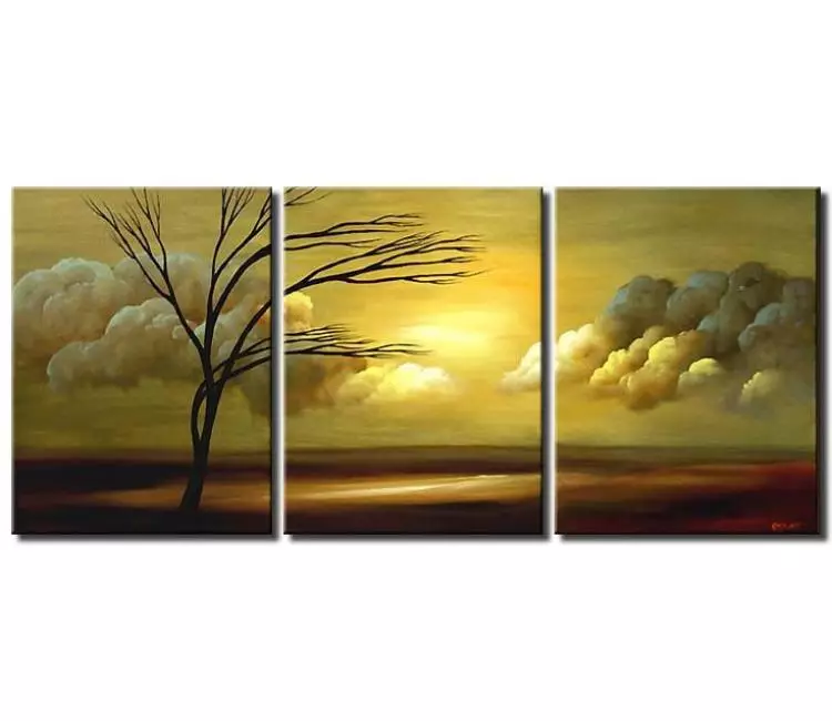 landscape paintings - big modern landscape painting on canvas large tree sunrise painting calming wall art