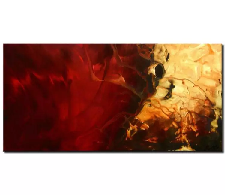 fluid painting - red abstract painting on canvas modern big wall art for living room beautiful abstract art