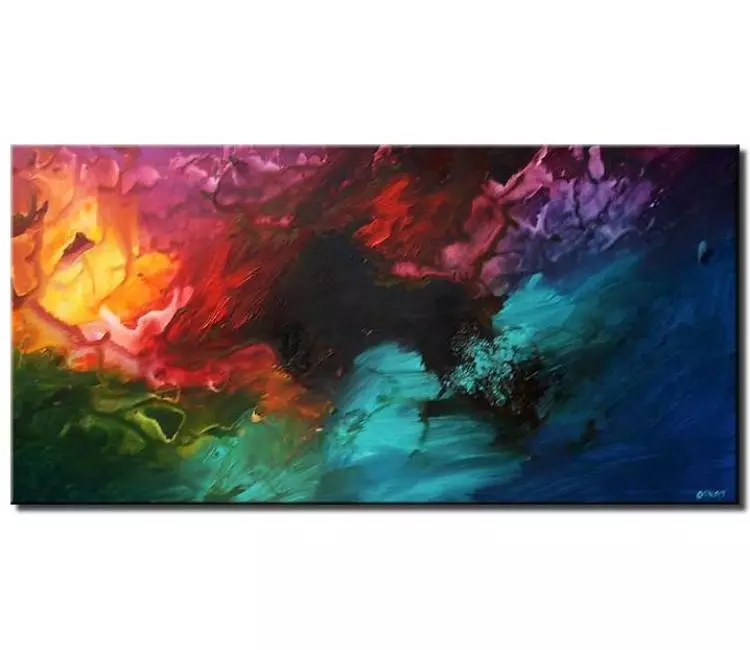 abstract painting - colorful beautiful abstract art painting on canvas modern living room wall art