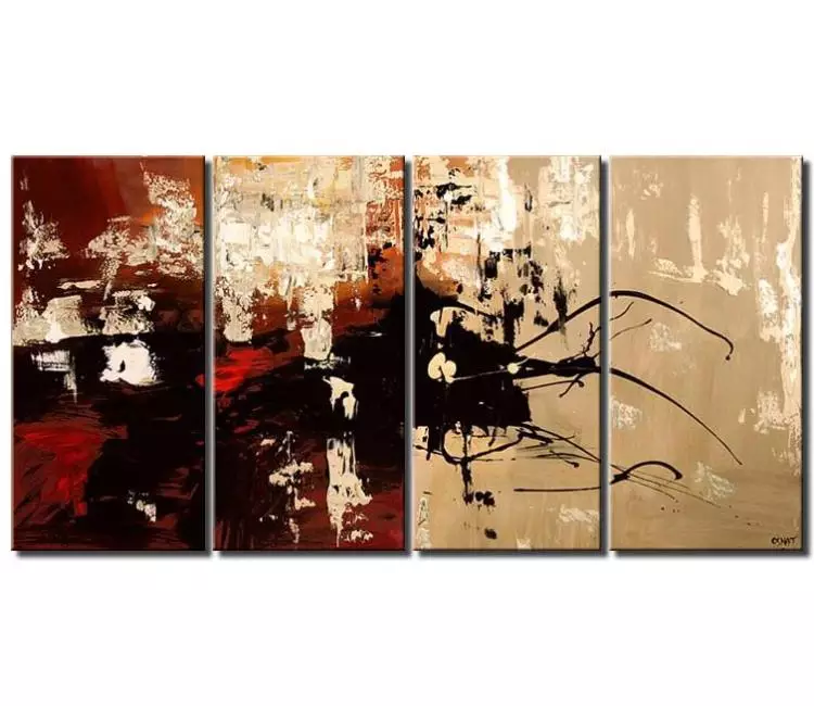 abstract painting - big modern neutral abstract painting on canvas for living room bedroom art