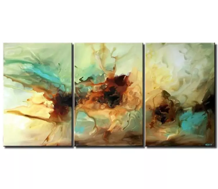 fluid painting - modern big abstract painting on canvas light colors wall art for living room large neutral painting